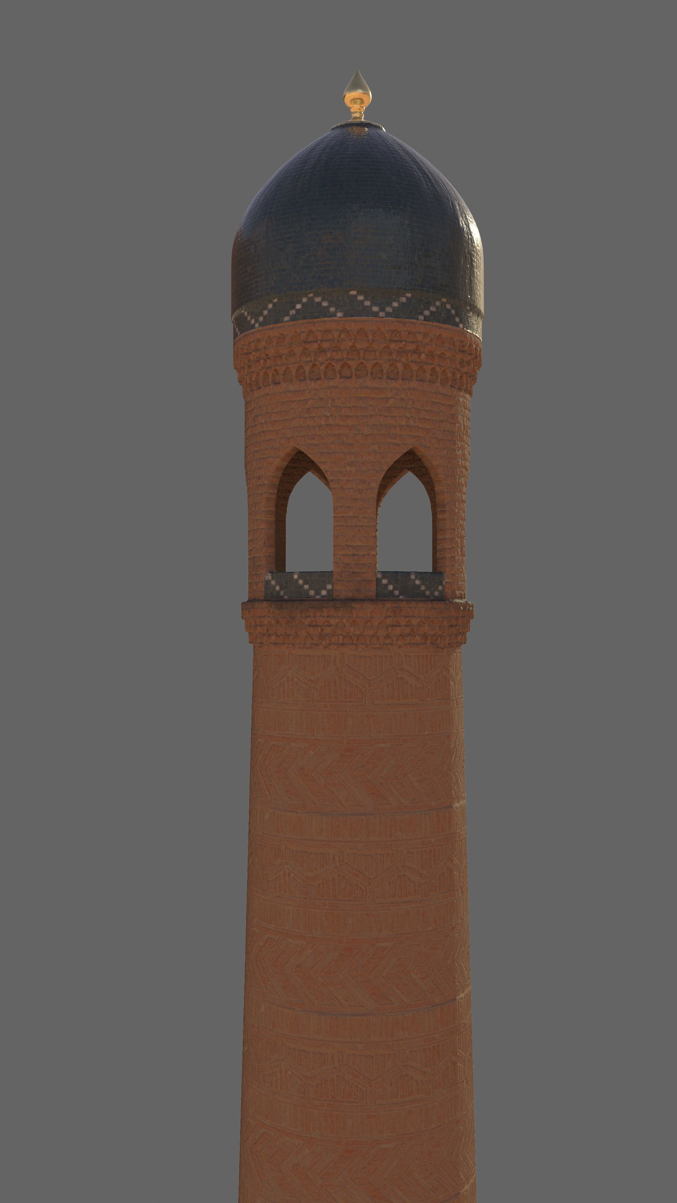 Samarkand Historical Building 1 Low-poly 3D model_1