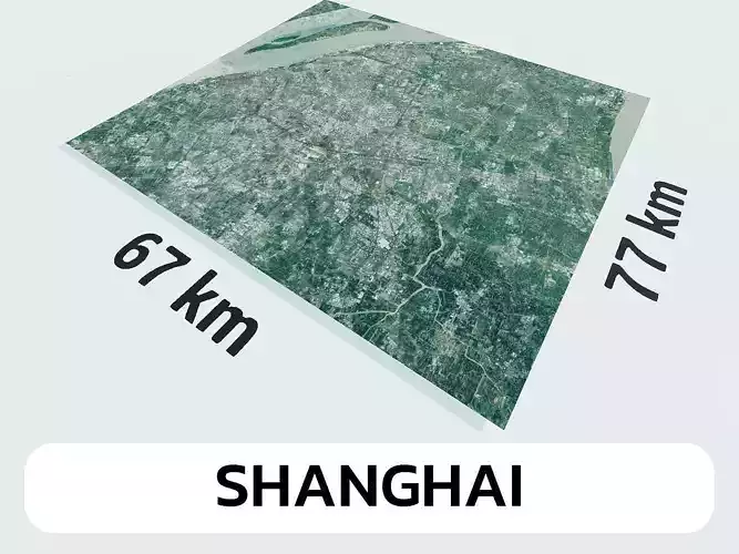 Shanghai China City Landscape 3D Model