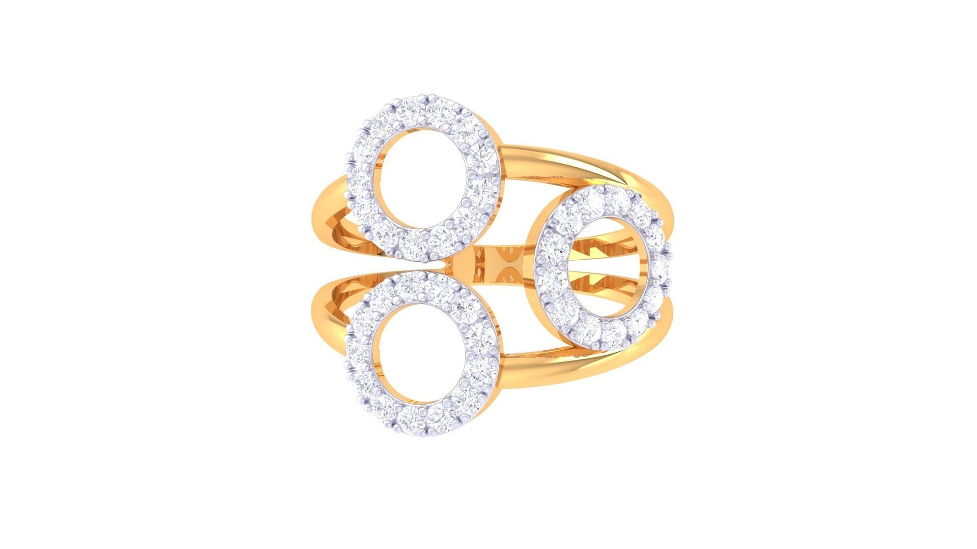 Engagement Double Band Ring 3dm STL OBJ FBX Renders Details 3D print model_3