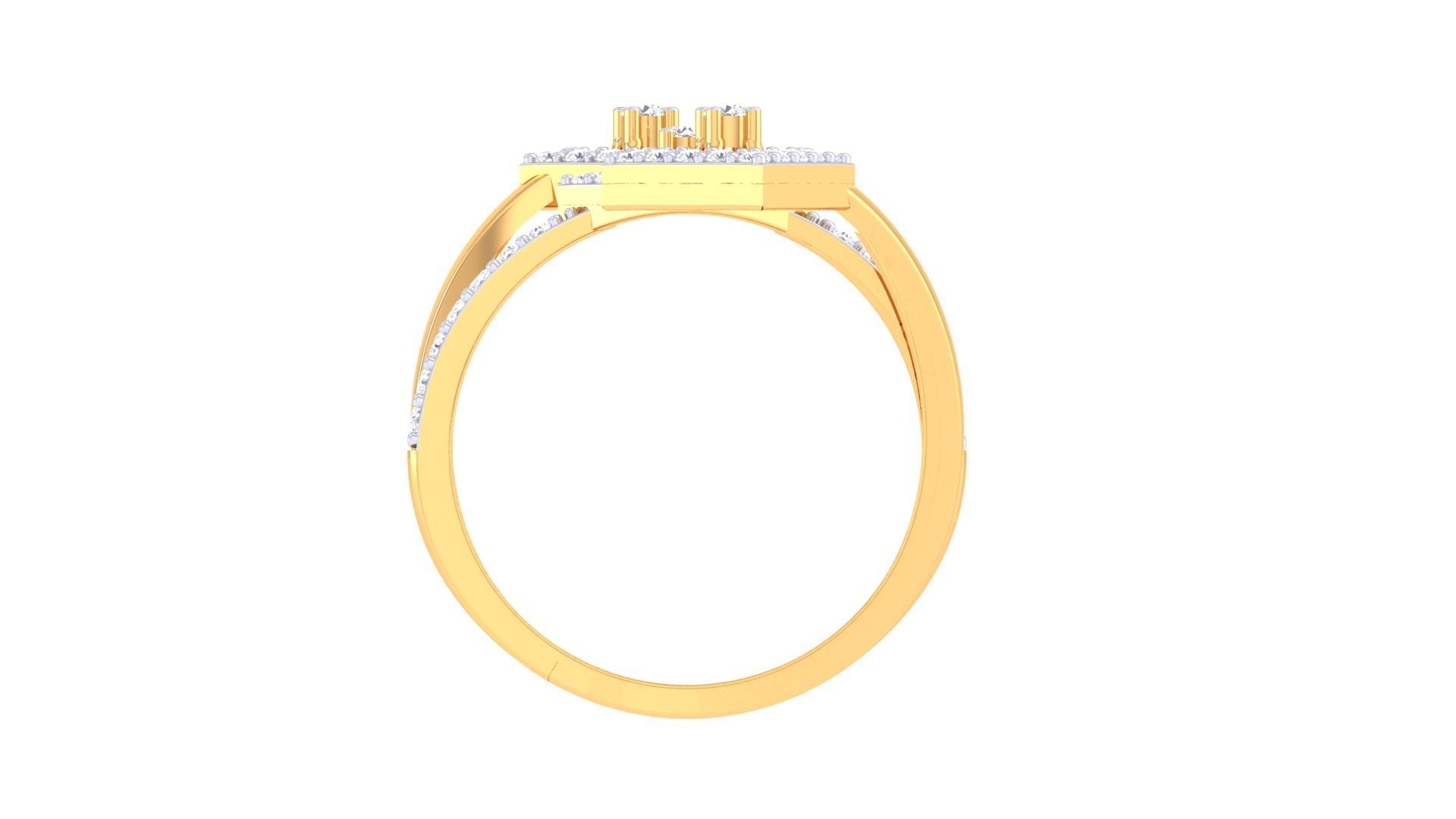Engagement Band Ring 3dm STL OBJ FBX Renders Details 3D print model_4