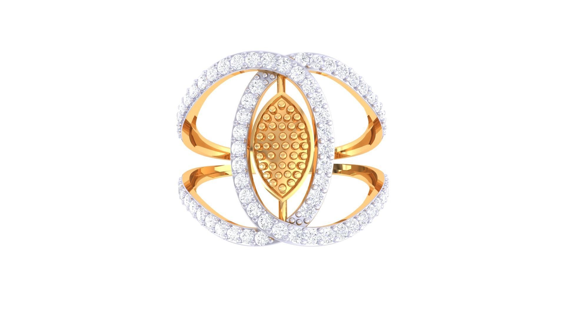 Engagement Double Band Ring 3dm STL OBJ FBX Renders Details 3D print model_3