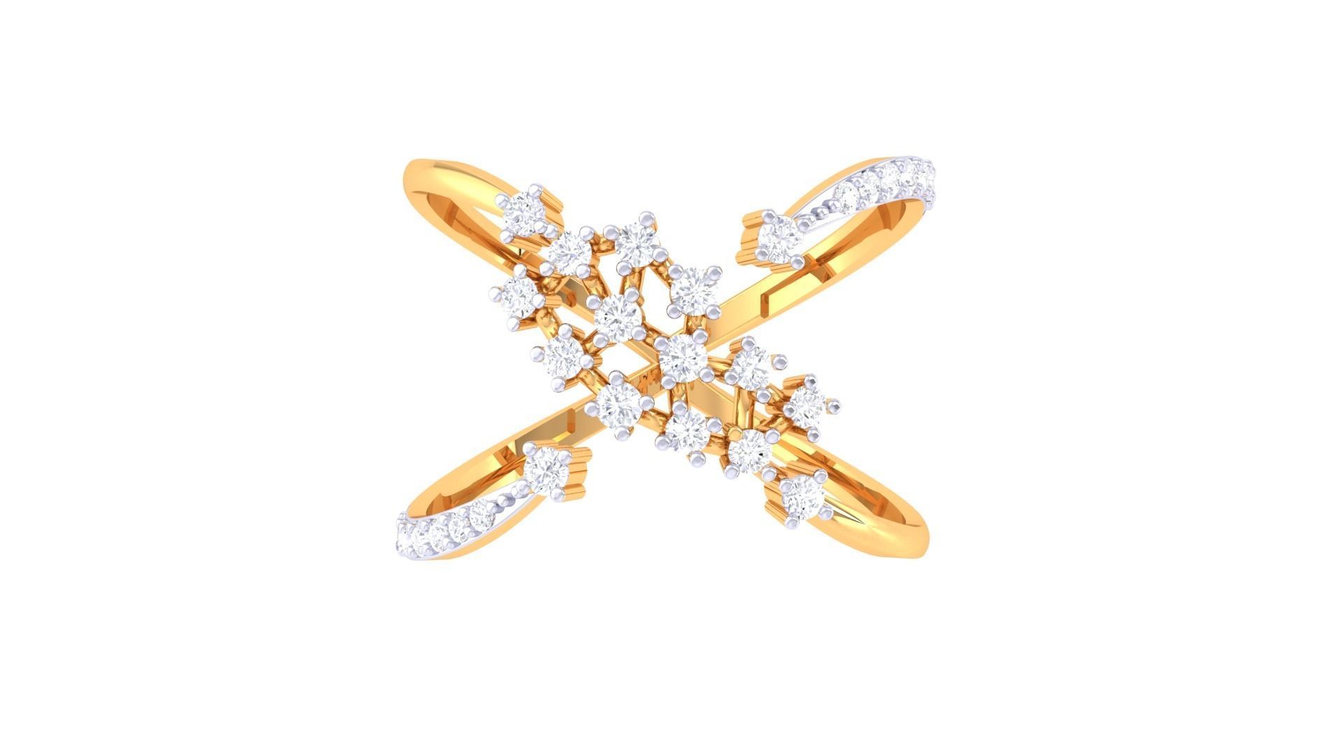 Engagement Double Band Ring 3dm STL OBJ FBX Renders Details 3D print model_3