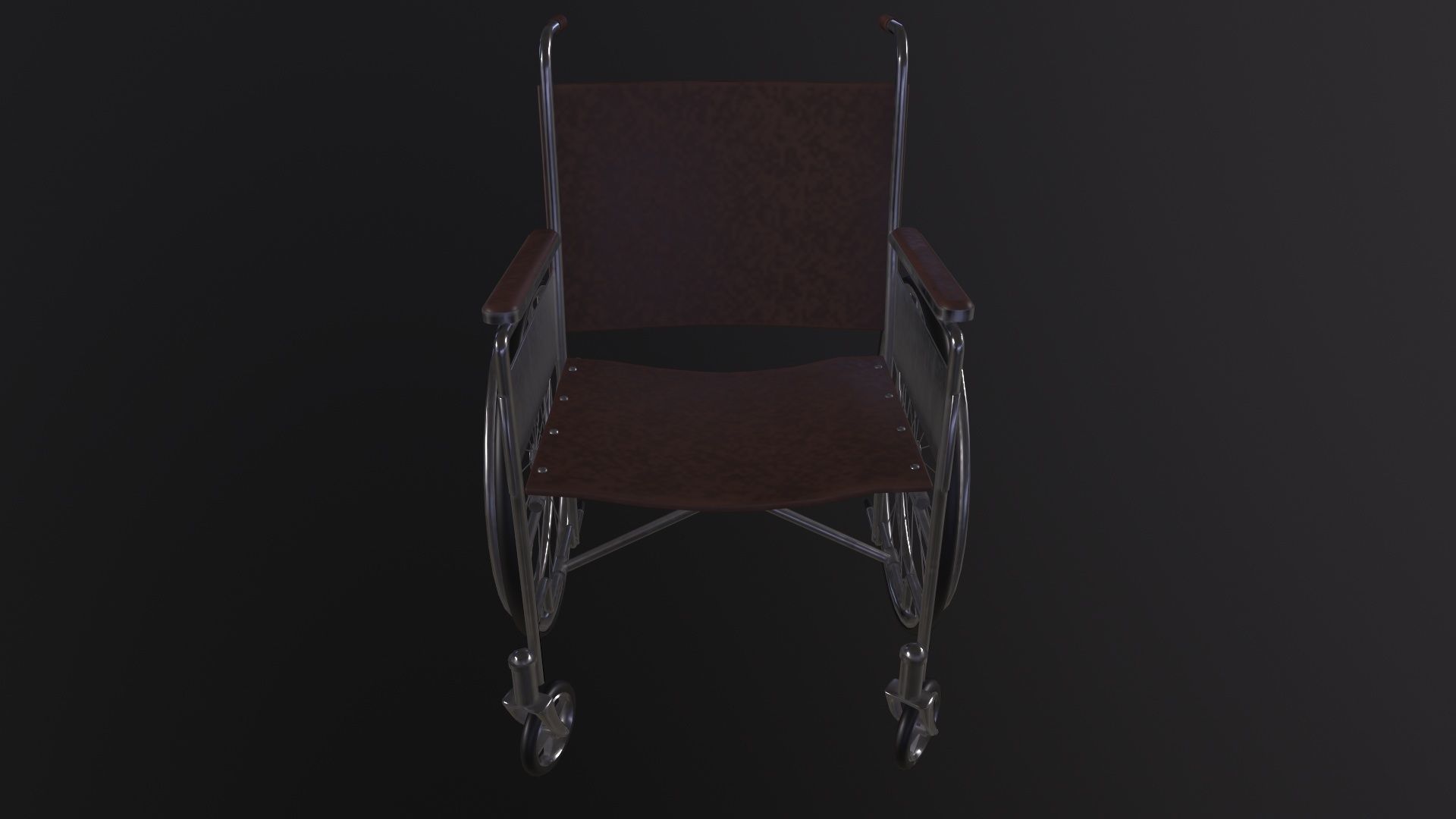 Wheelchair 3D Model Low-poly 3D model_2