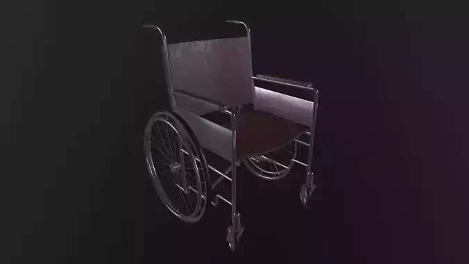 Wheelchair 3D Model Low-poly 3D model