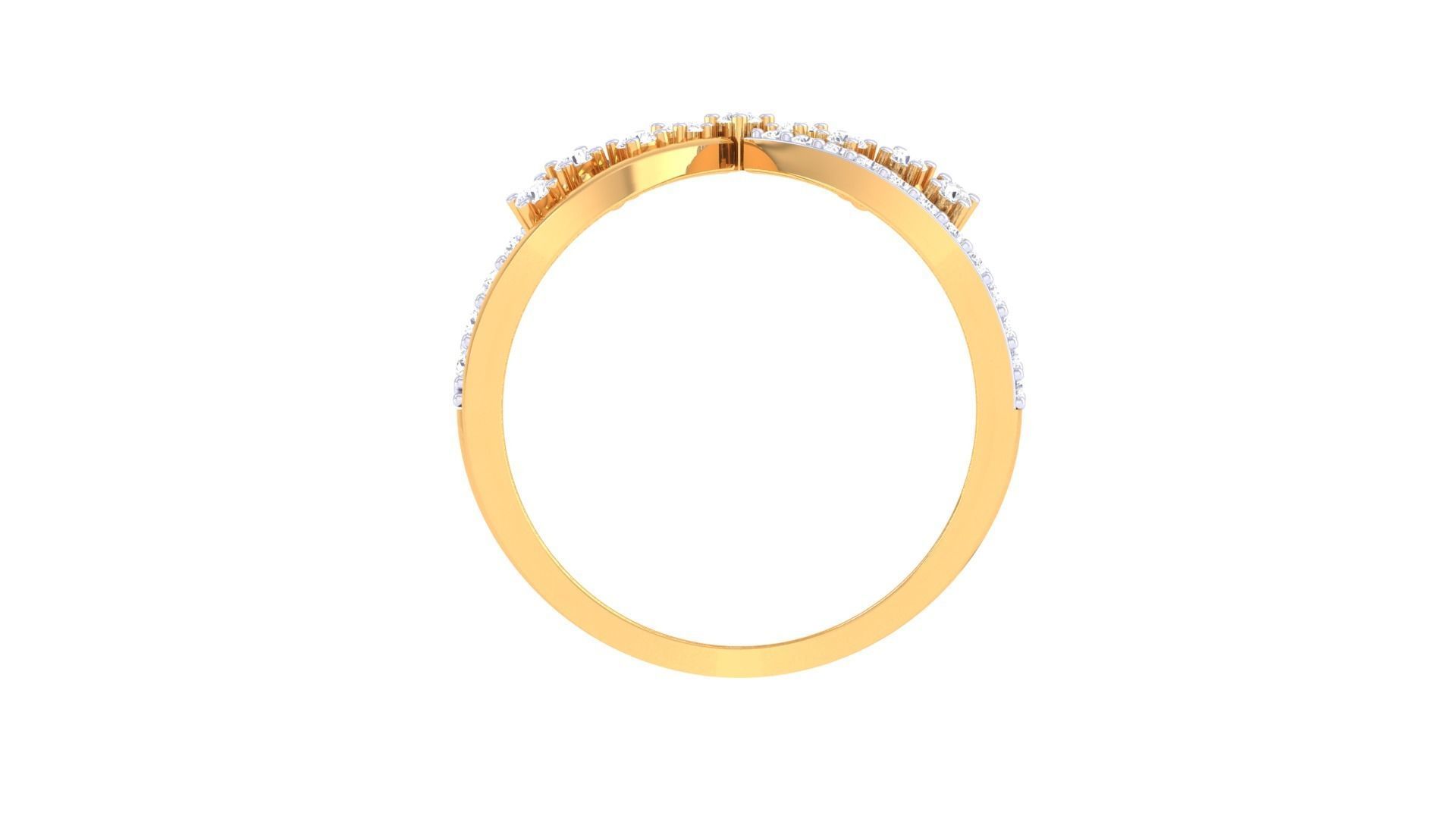 Engagement Double Band Ring 3dm STL OBJ FBX Renders Details 3D print model_4