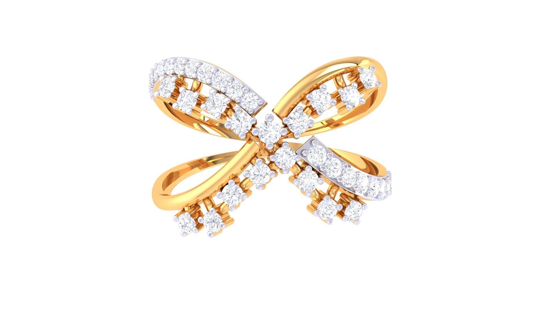 Engagement Double Band Ring 3dm STL OBJ FBX Renders Details 3D print model_3