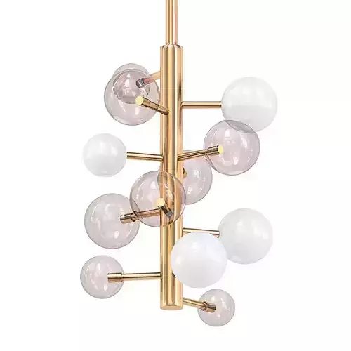 Globo 5 pendant light with gold balls
