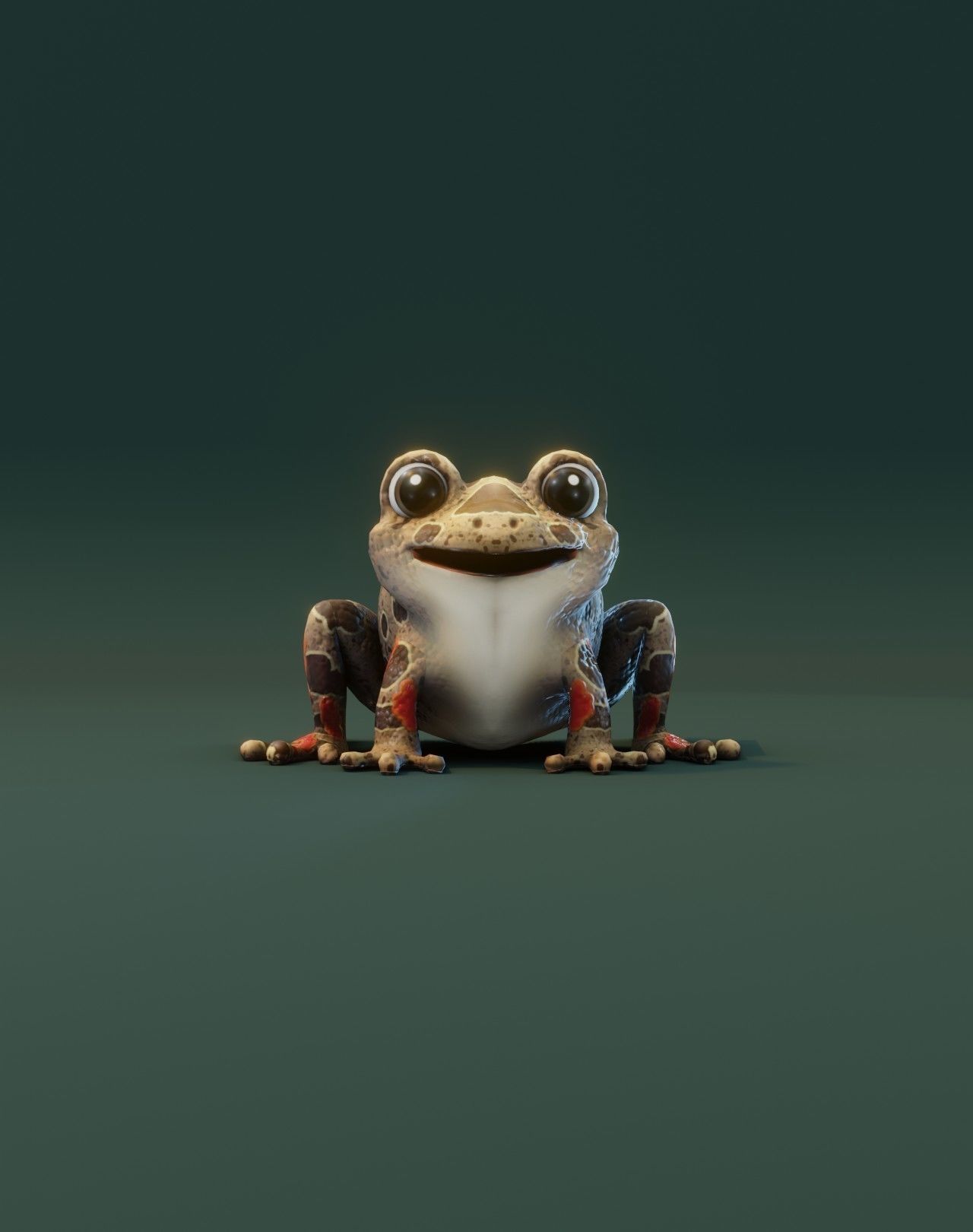 Cartoon Frog with Facial Expressions and 12 Animations 3D Model Collection_53