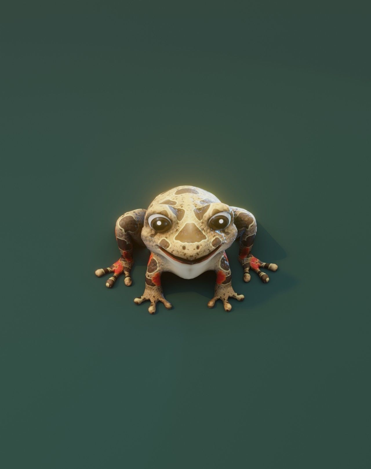 Cartoon Frog with Facial Expressions and 12 Animations 3D Model Collection_60