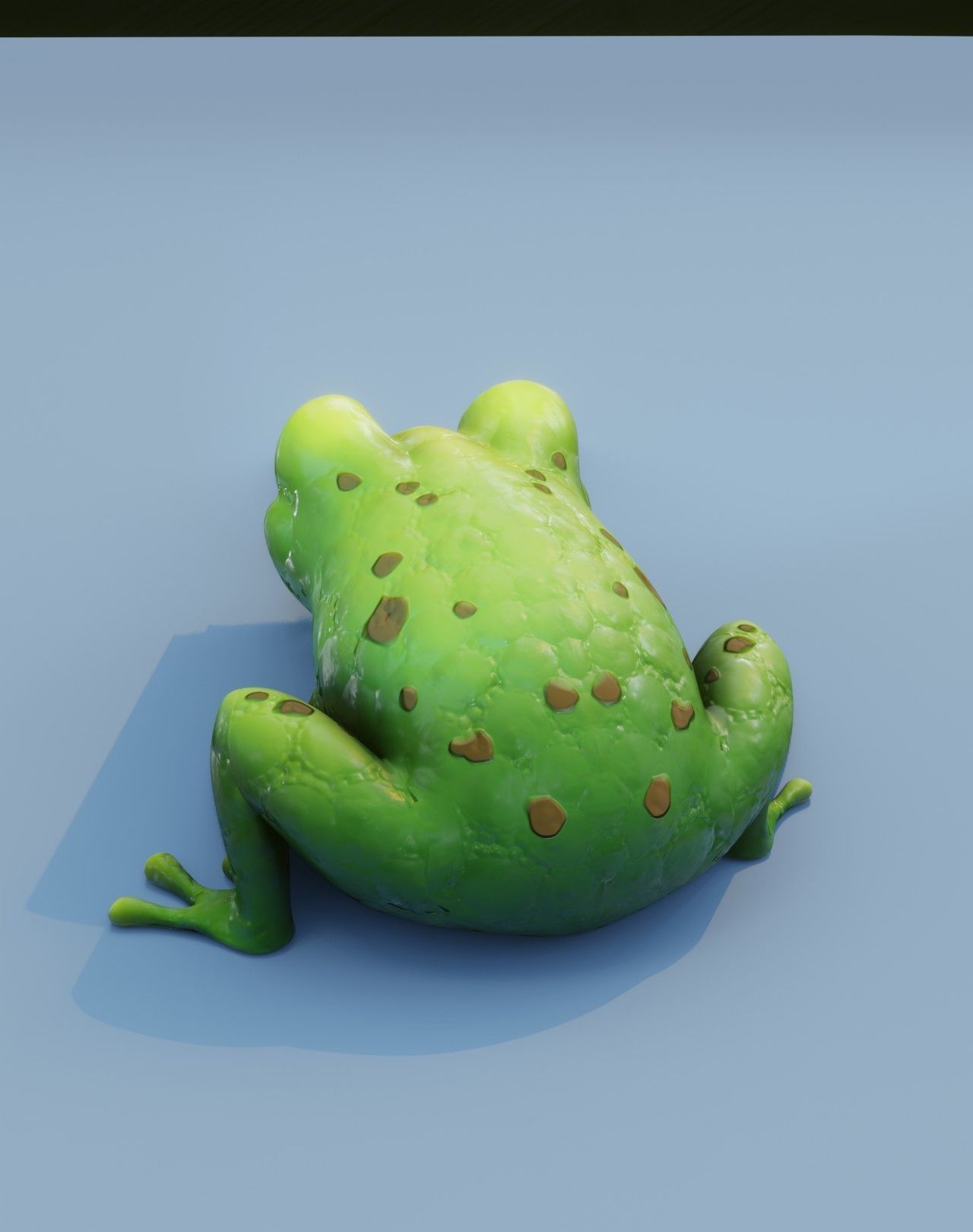 Cartoon Frog with Facial Expressions and 12 Animations 3D Model Collection_10