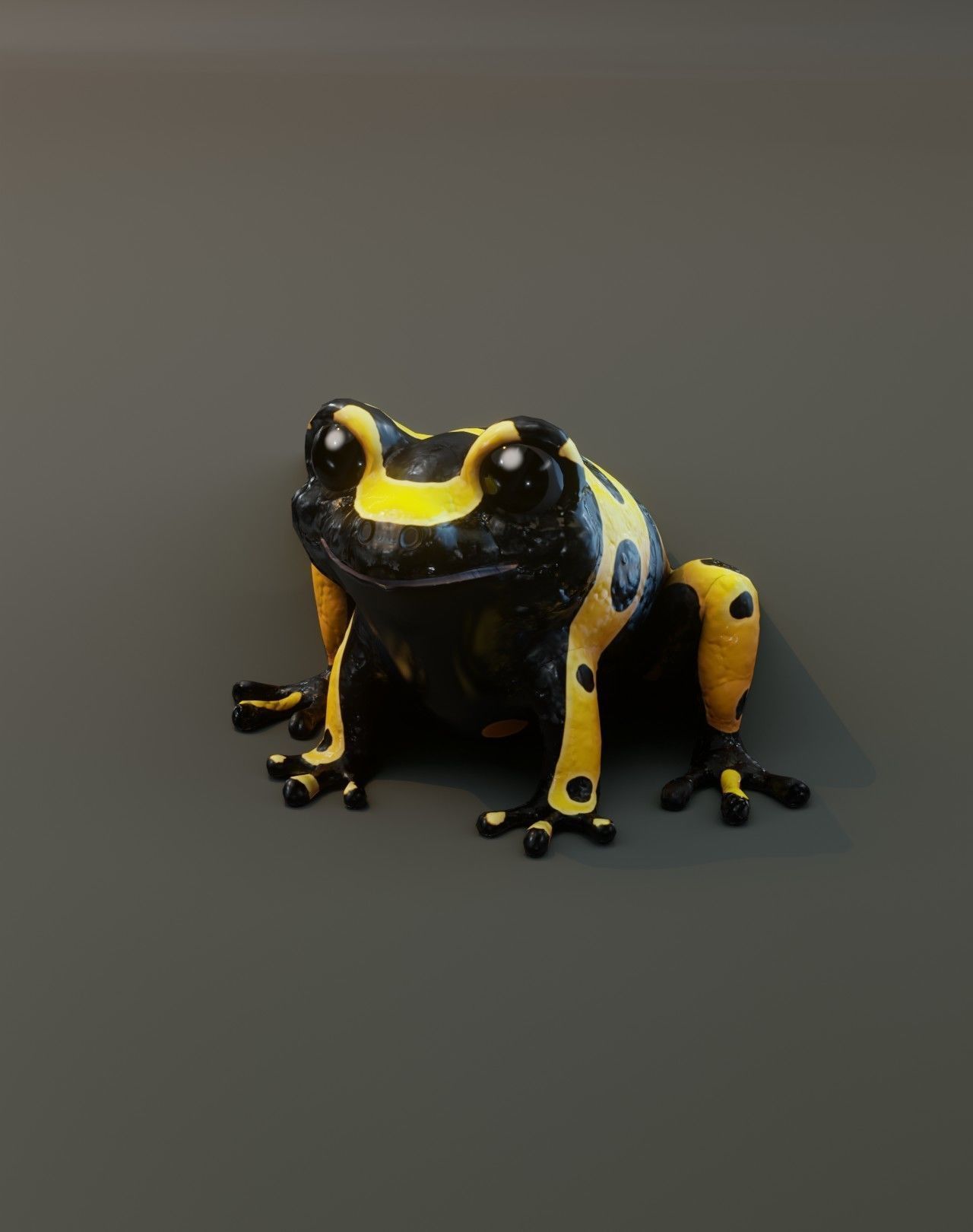 Cartoon Frog with Facial Expressions and 12 Animations 3D Model Collection_27