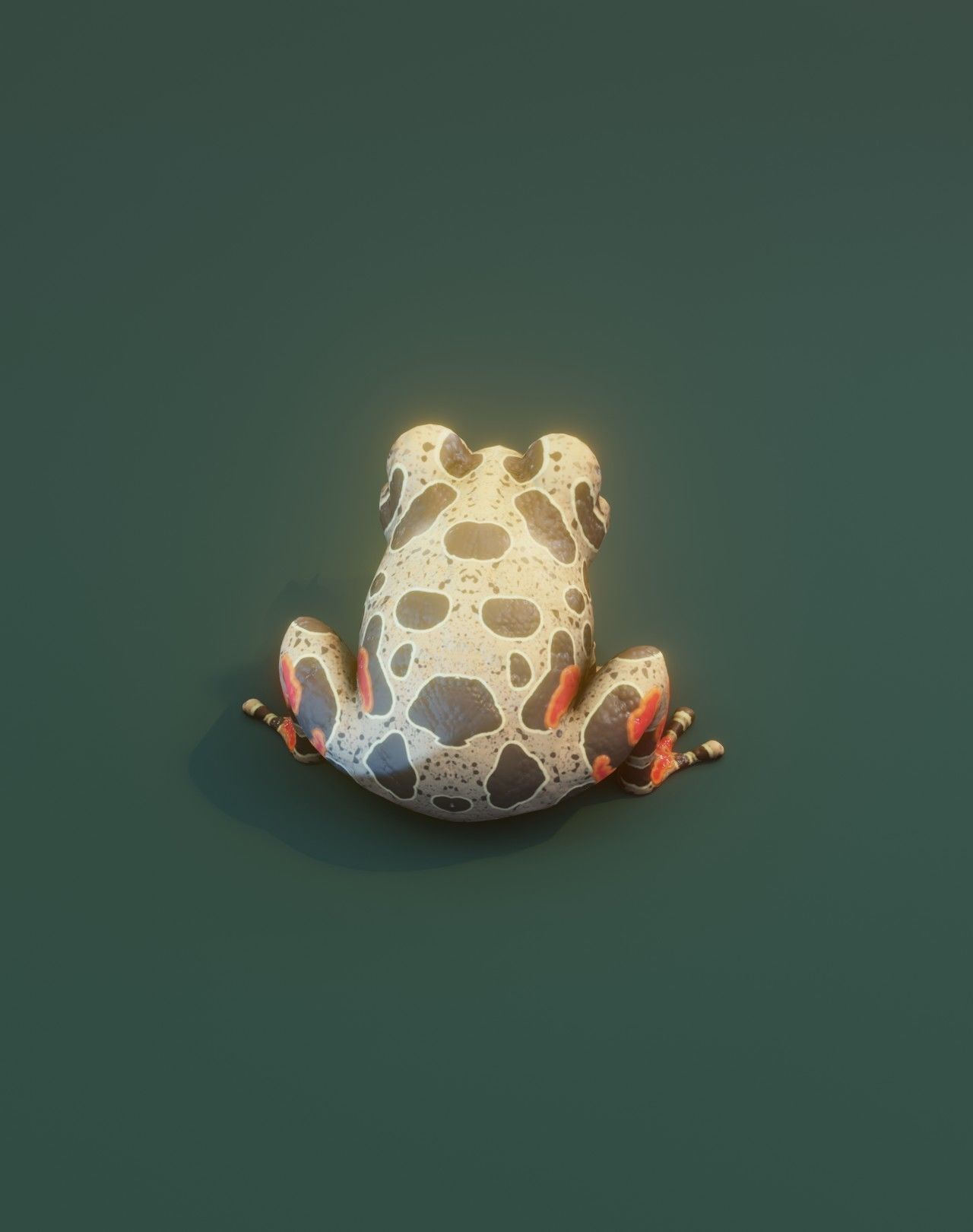 Cartoon Frog with Facial Expressions and 12 Animations 3D Model Collection_55