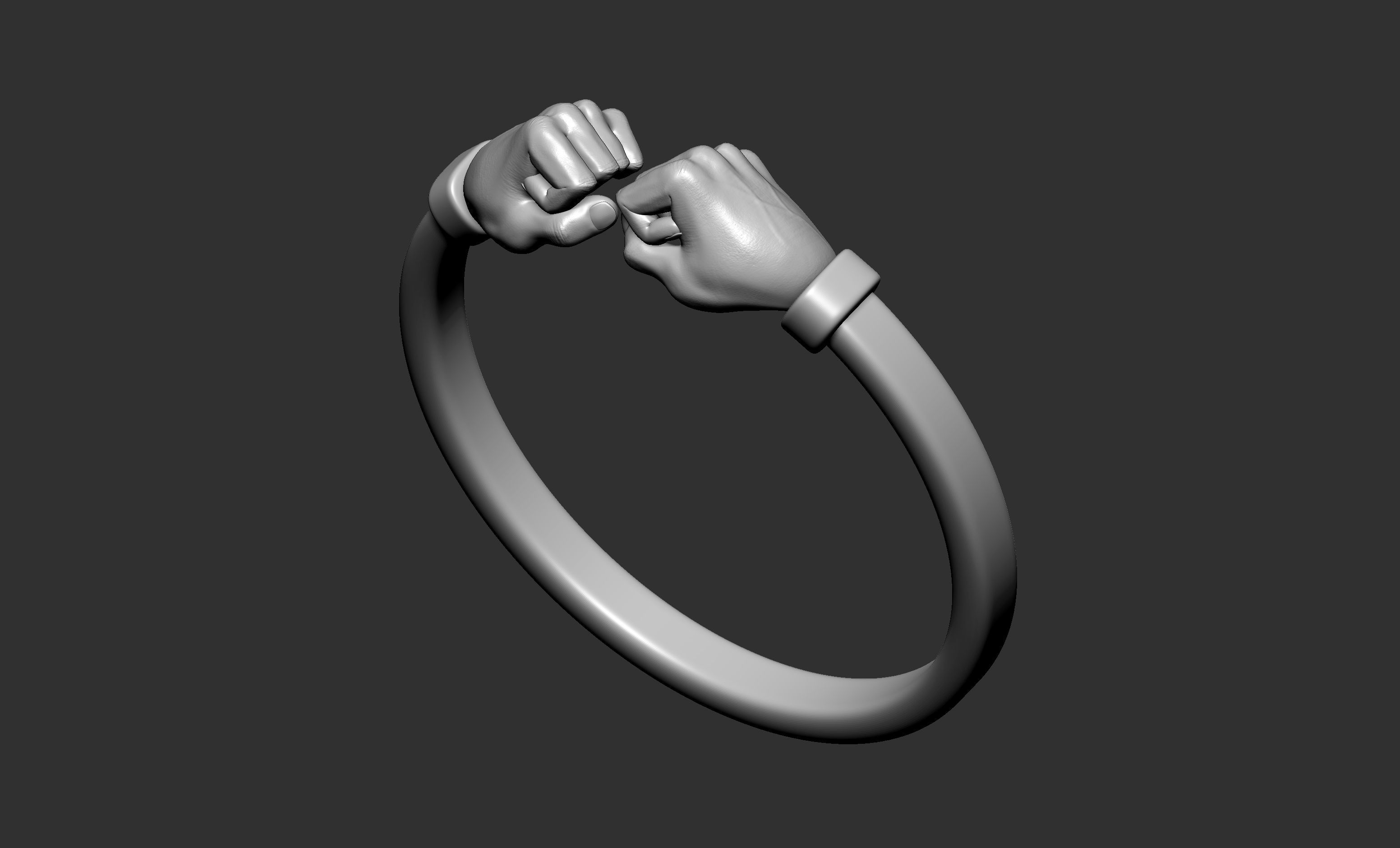 Fist Ring 3D print model_6