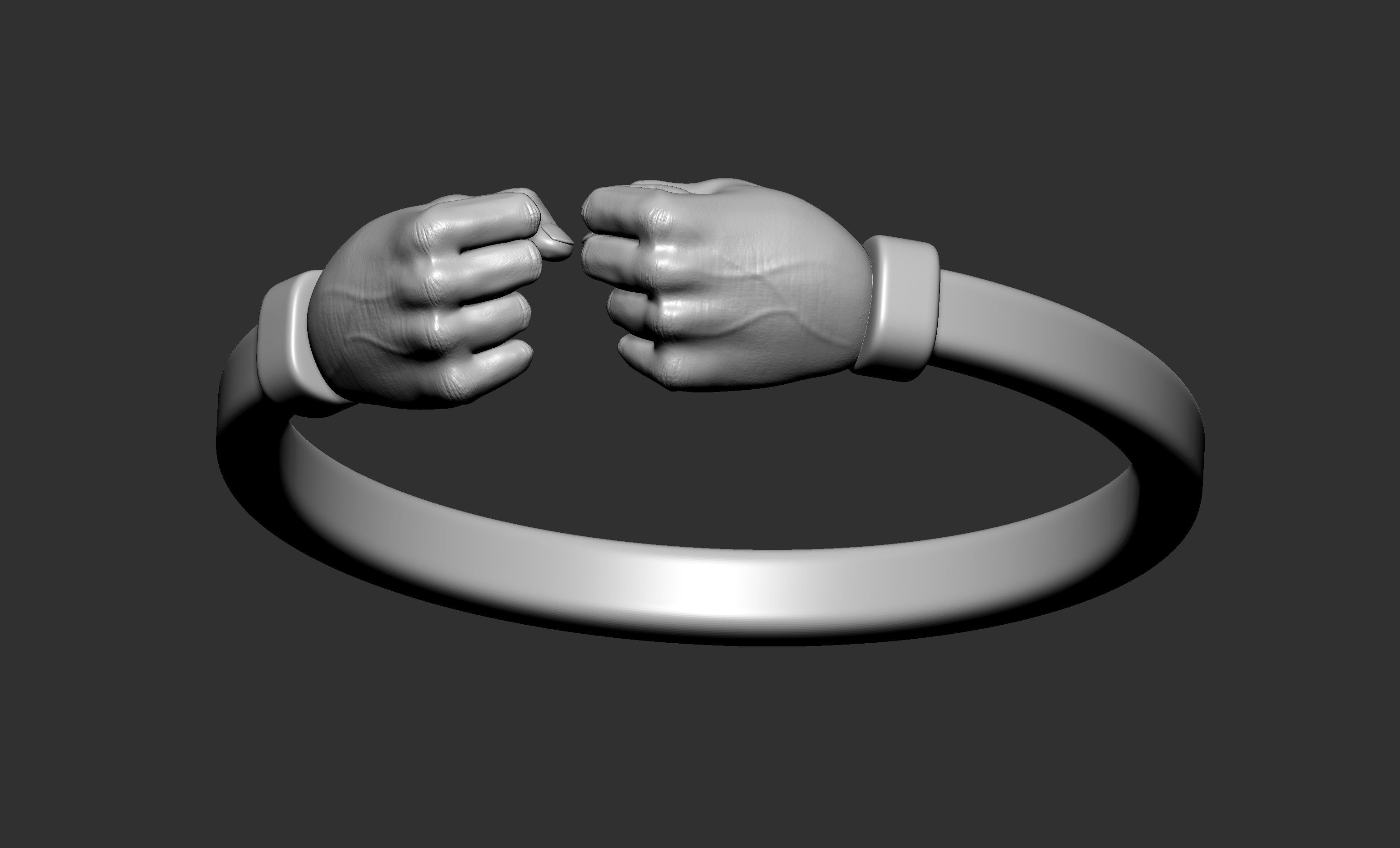 Fist Ring 3D print model_4