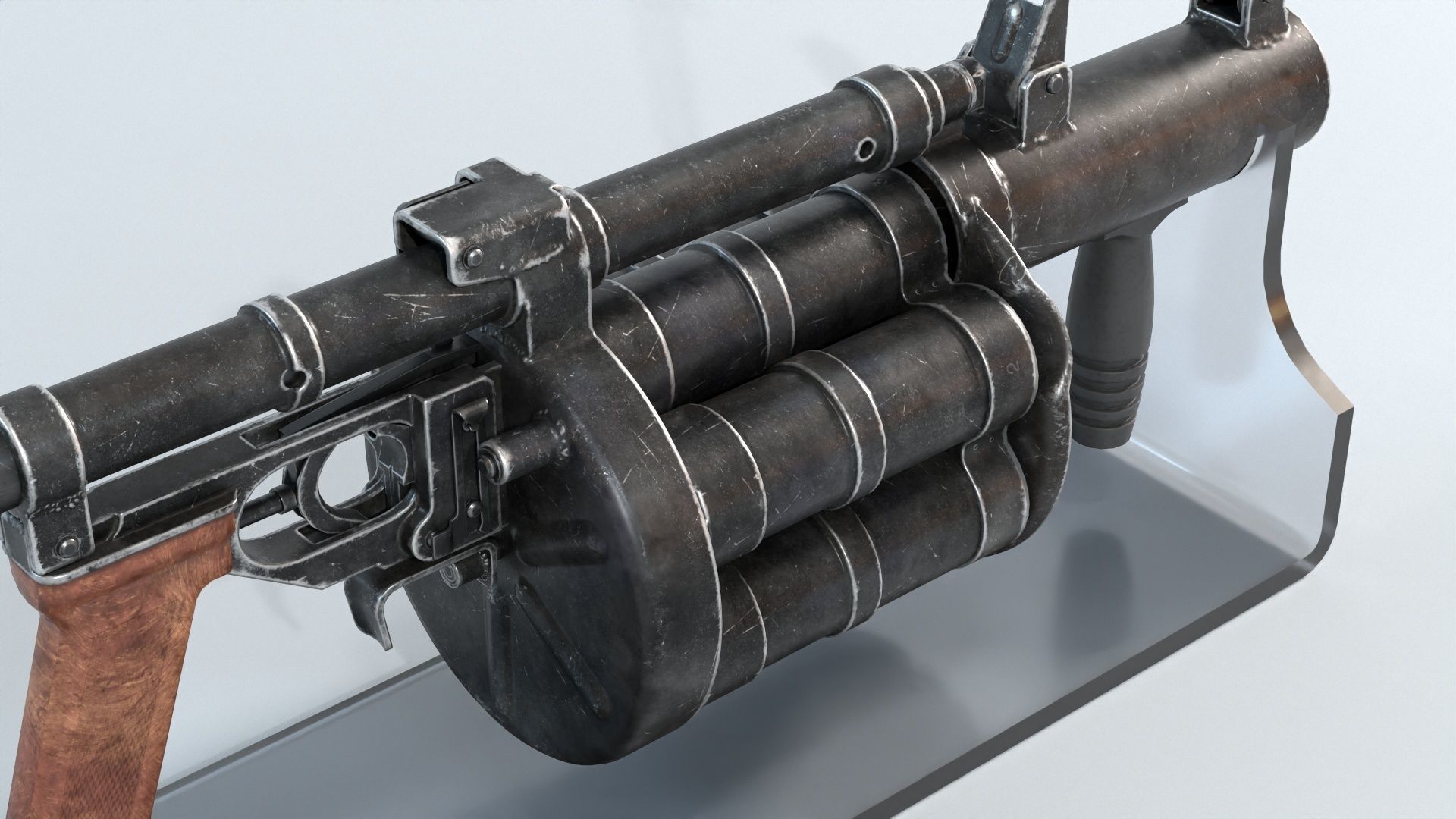 RG-6 grenade launcher dwarf Low-poly 3D model_5