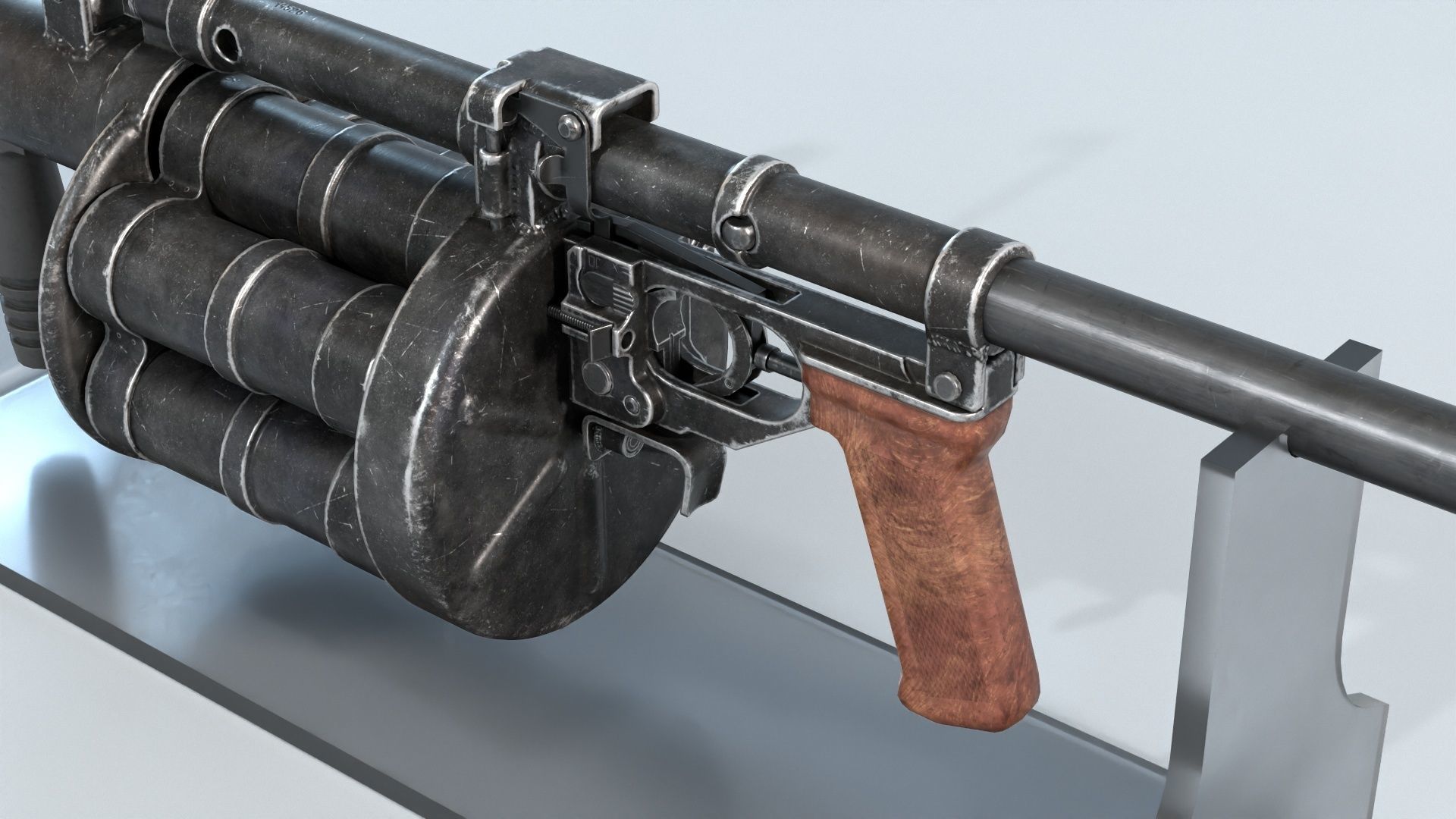 RG-6 grenade launcher dwarf Low-poly 3D model_7