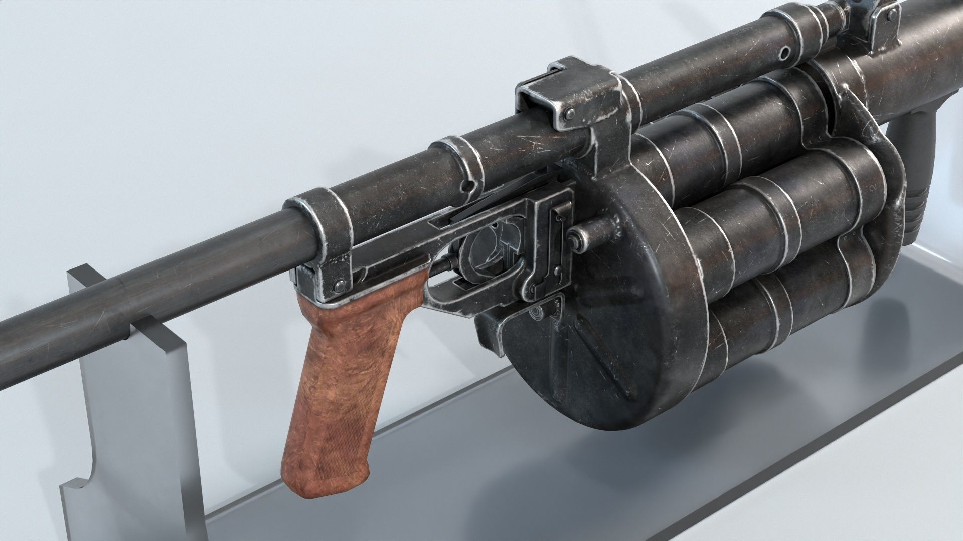 RG-6 grenade launcher dwarf Low-poly 3D model_4