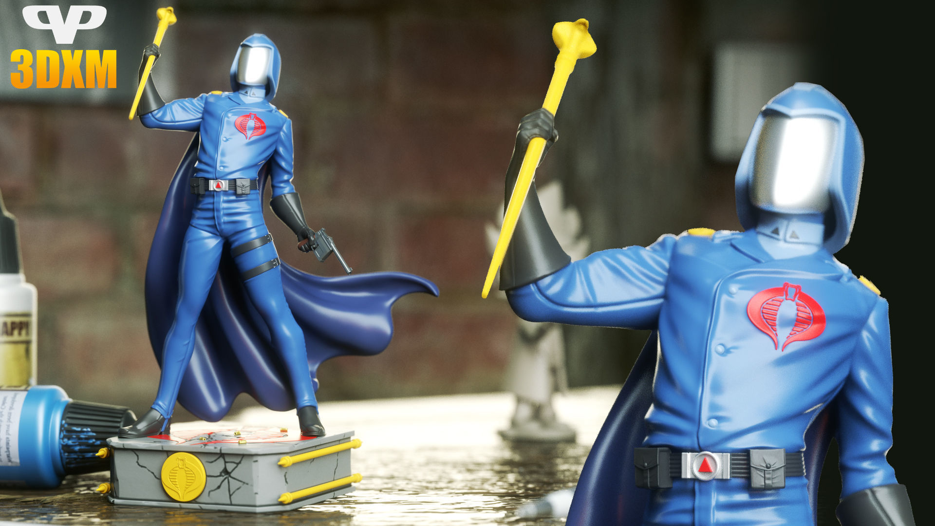 Cobra Commander STL for 3D Printing ChibiSTL 3DXM 3D print model_4