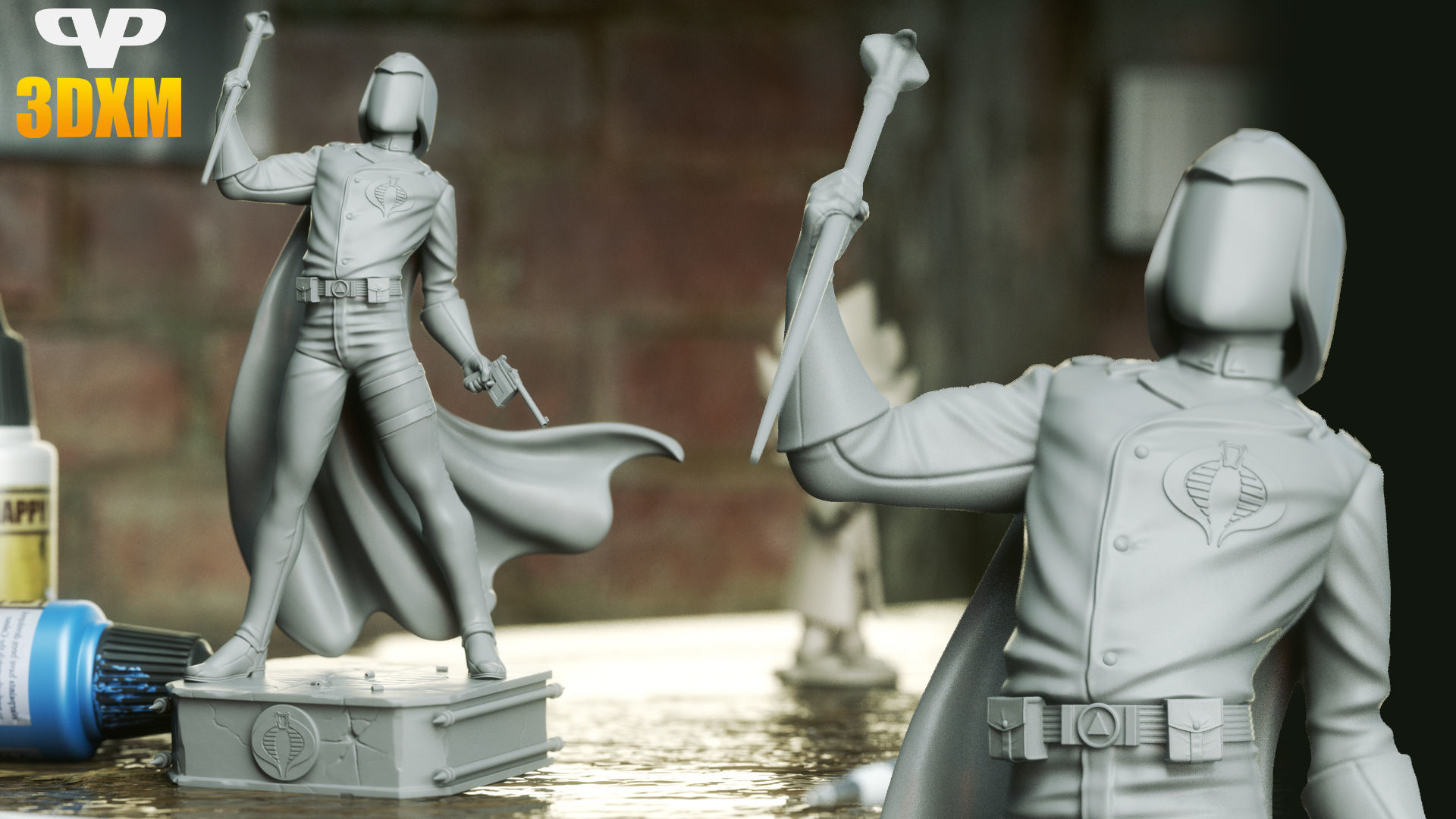 Cobra Commander STL for 3D Printing ChibiSTL 3DXM 3D print model_5