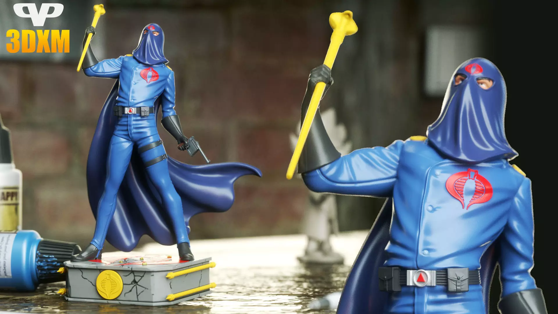 Cobra Commander STL for 3D Printing ChibiSTL 3DXM 3D print model_0