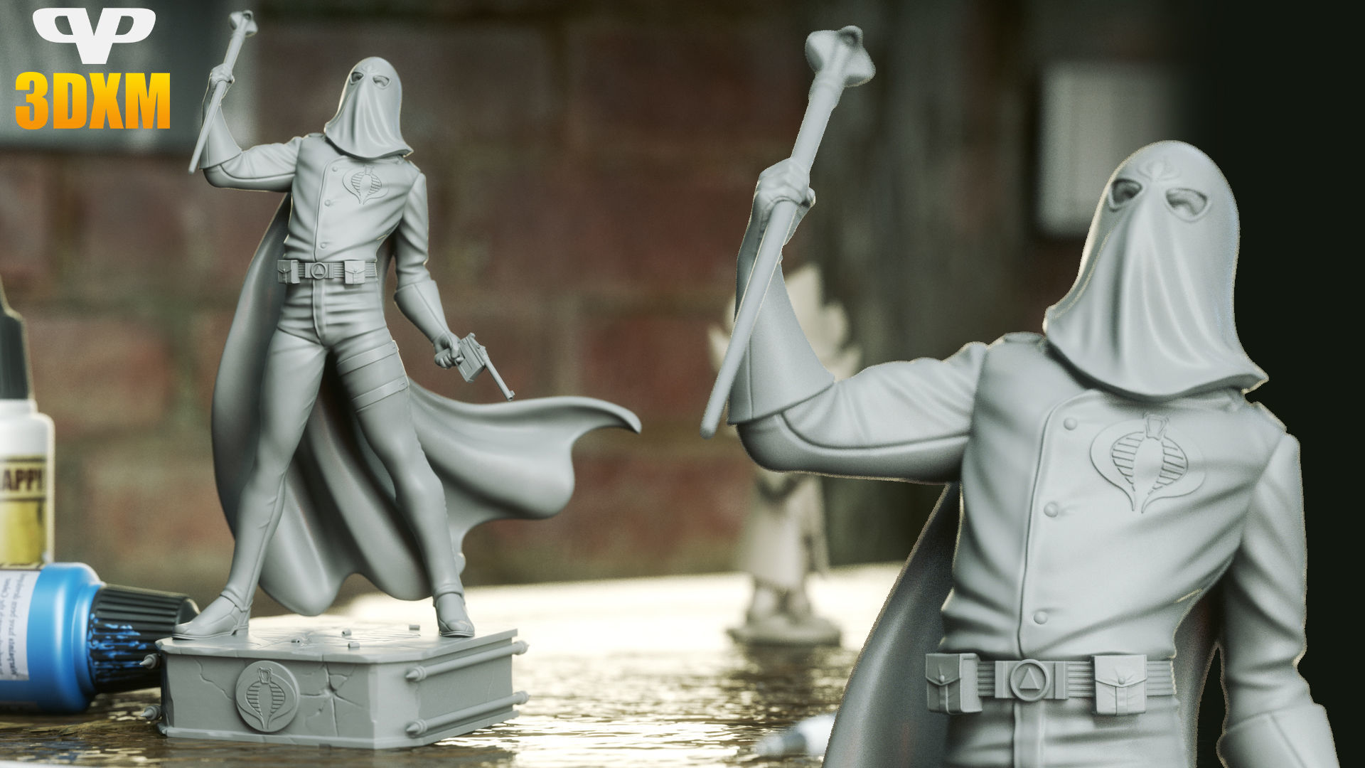 Cobra Commander STL for 3D Printing ChibiSTL 3DXM 3D print model_3