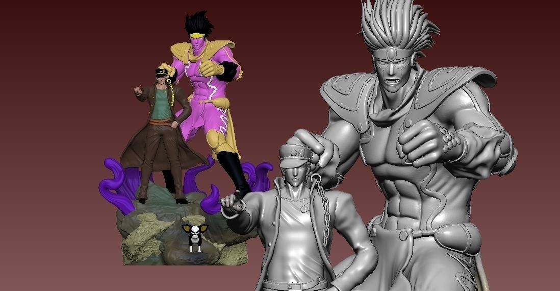 JOJO and Star platium - Bizarre Adventure - 3d model - 3d print 3D print model_1