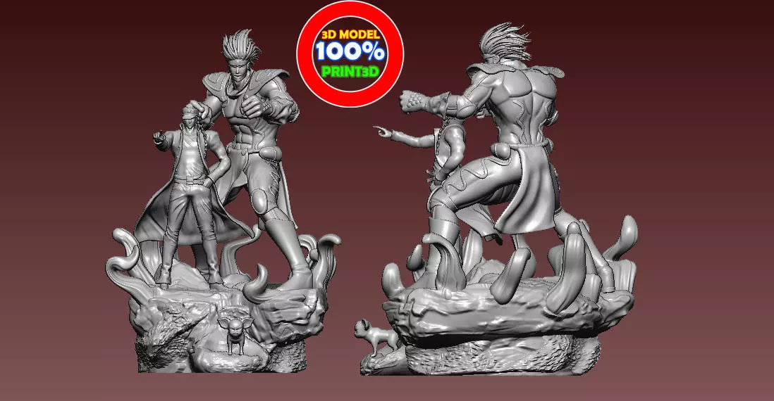 JOJO and Star platium - Bizarre Adventure - 3d model - 3d print 3D print model_0