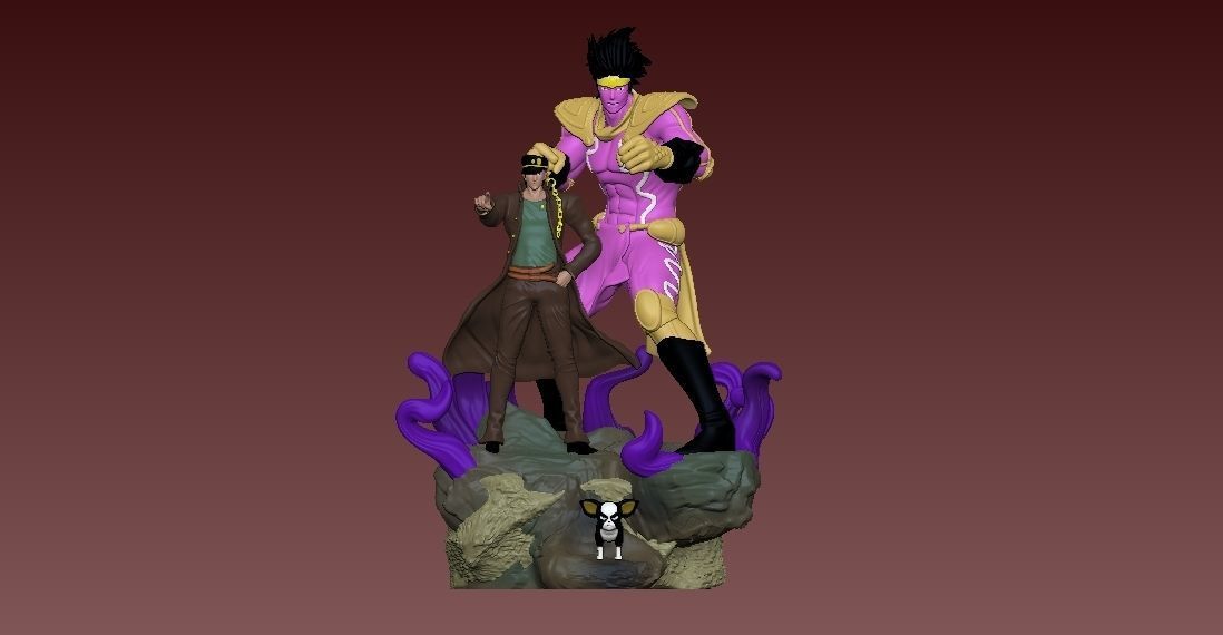 JOJO and Star platium - Bizarre Adventure - 3d model - 3d print 3D print model_3