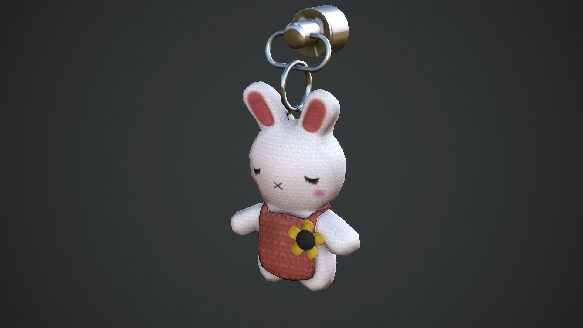 Rabbit Weapon Charm - Low Poly Game Ready Low-poly 3D model_4