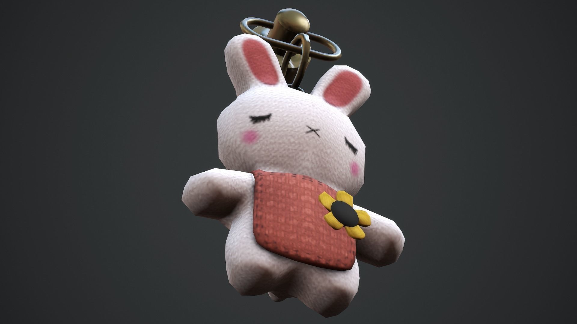Rabbit Weapon Charm - Low Poly Game Ready Low-poly 3D model_7