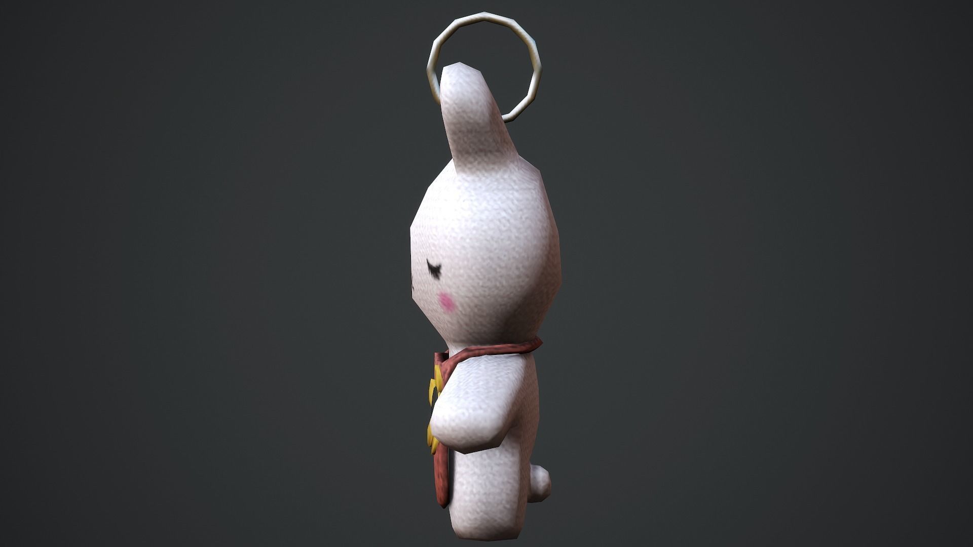 Rabbit Weapon Charm - Low Poly Game Ready Low-poly 3D model_9