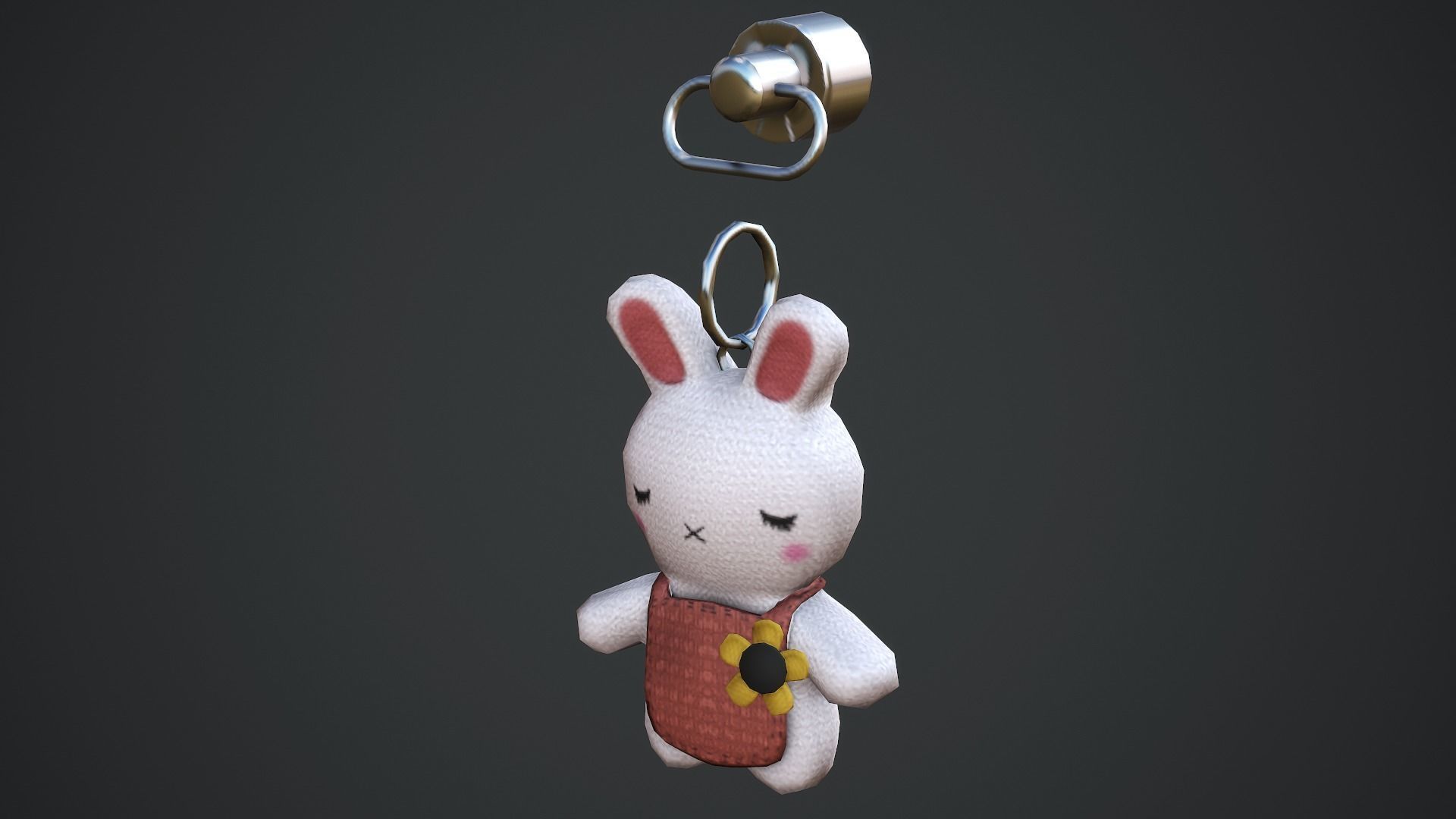 Rabbit Weapon Charm - Low Poly Game Ready Low-poly 3D model_5