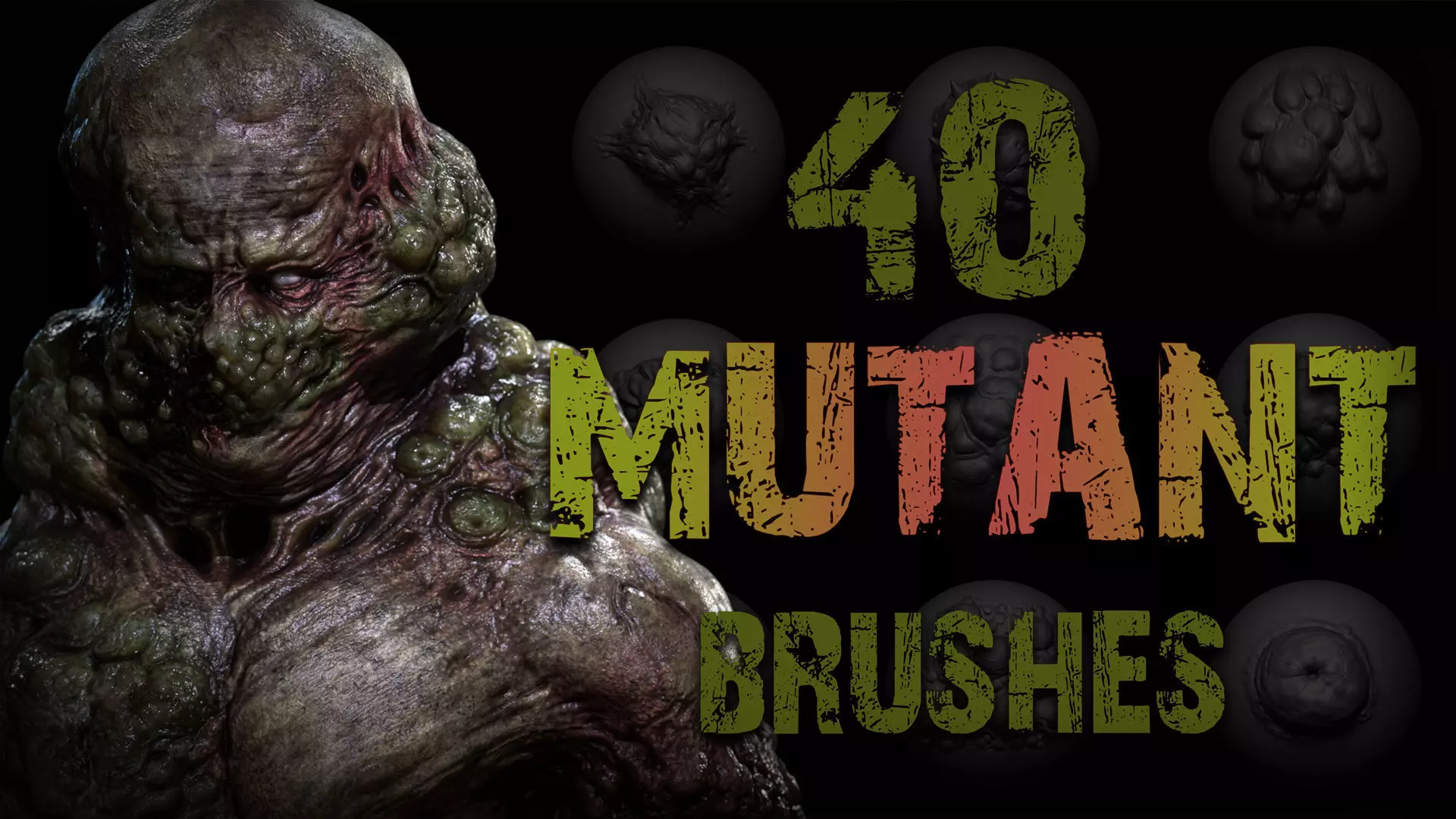 Zbrush Blender 40 Mutant Brush and Alphas Texture_0