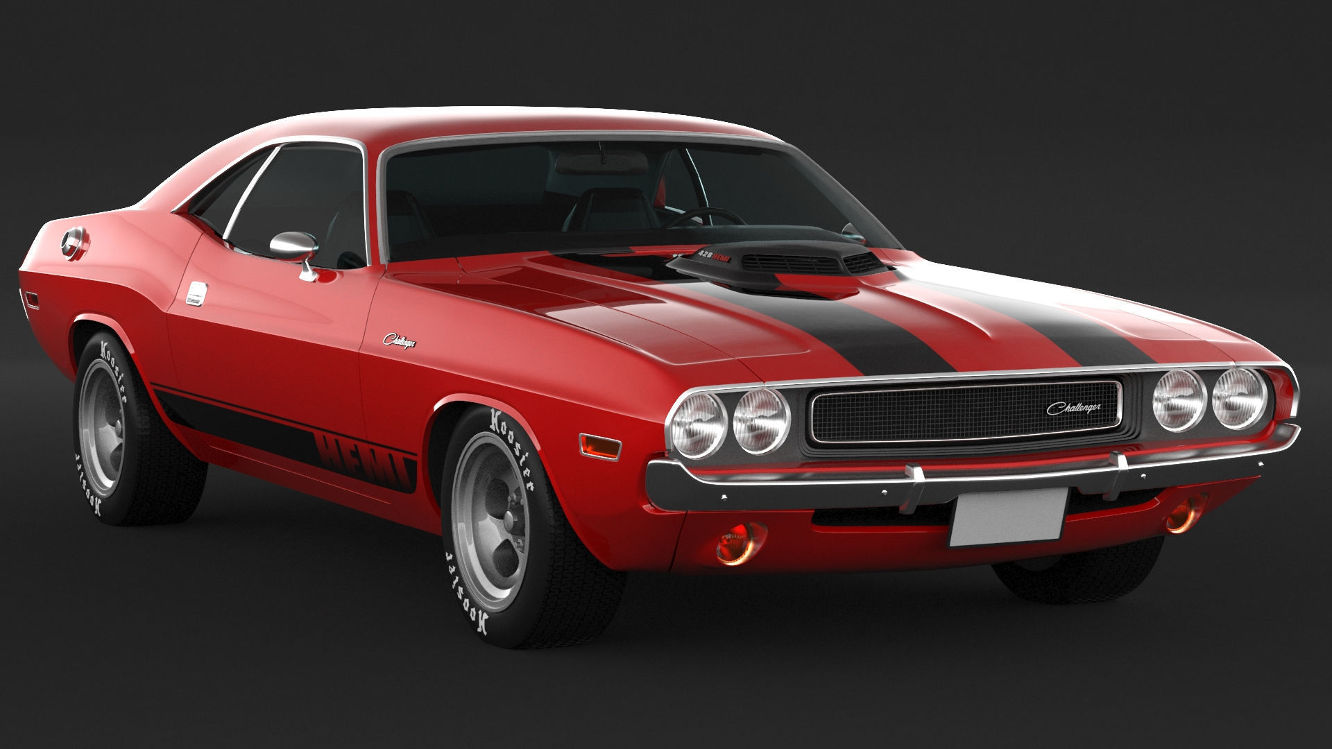 1970 Dodge Challenger Mopar 3D model_2