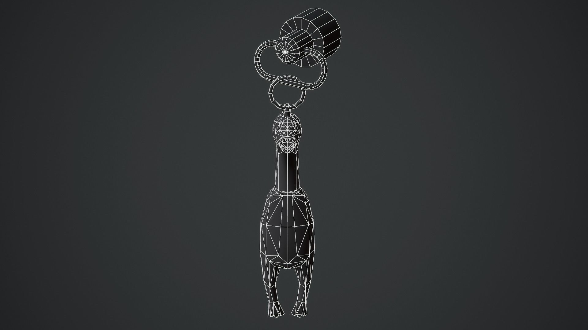 Screaming Chicken Weapon Charm - Low Poly Game Ready Low-poly 3D model_11