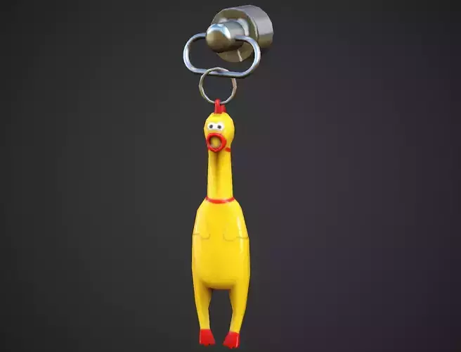 Screaming Chicken Weapon Charm - Low Poly Game Ready Low-poly 3D model