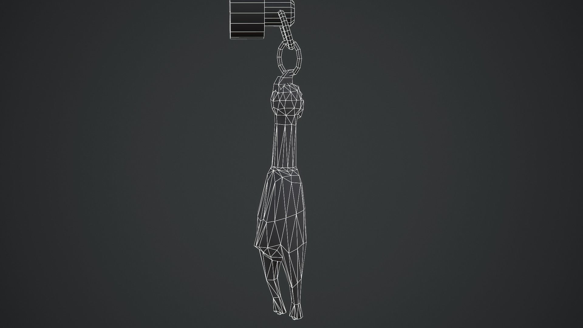 Screaming Chicken Weapon Charm - Low Poly Game Ready Low-poly 3D model_14