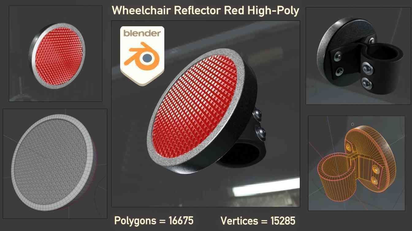 High-Poly Wheelchair with Parts and Procedural PBR Materials 3D Model Collection_37