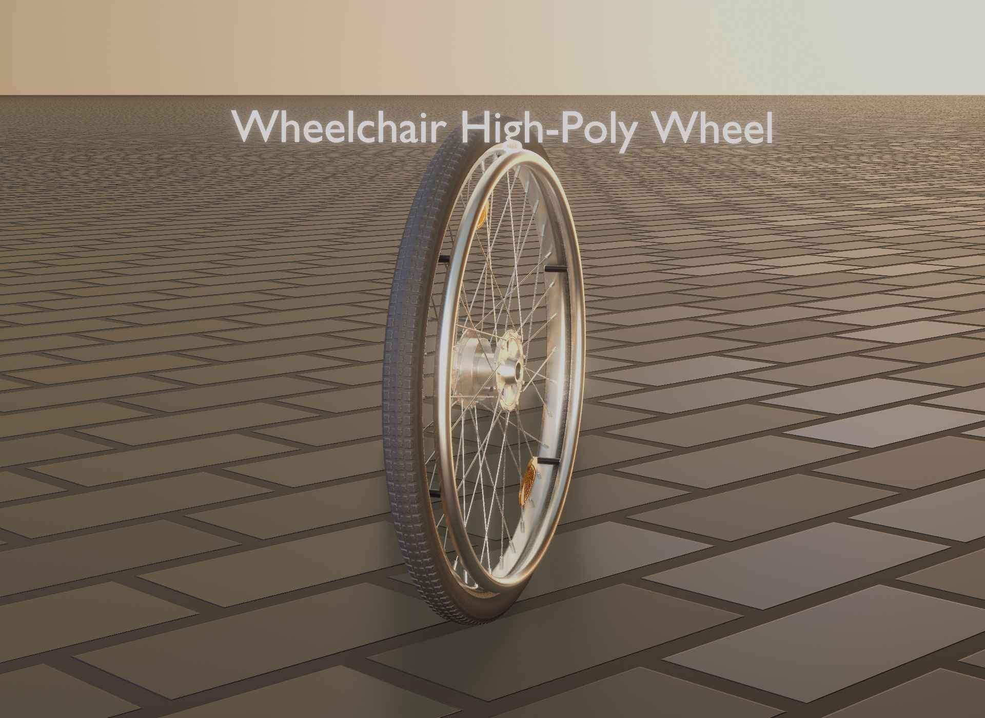 High-Poly Wheelchair with Parts and Procedural PBR Materials 3D Model Collection_48