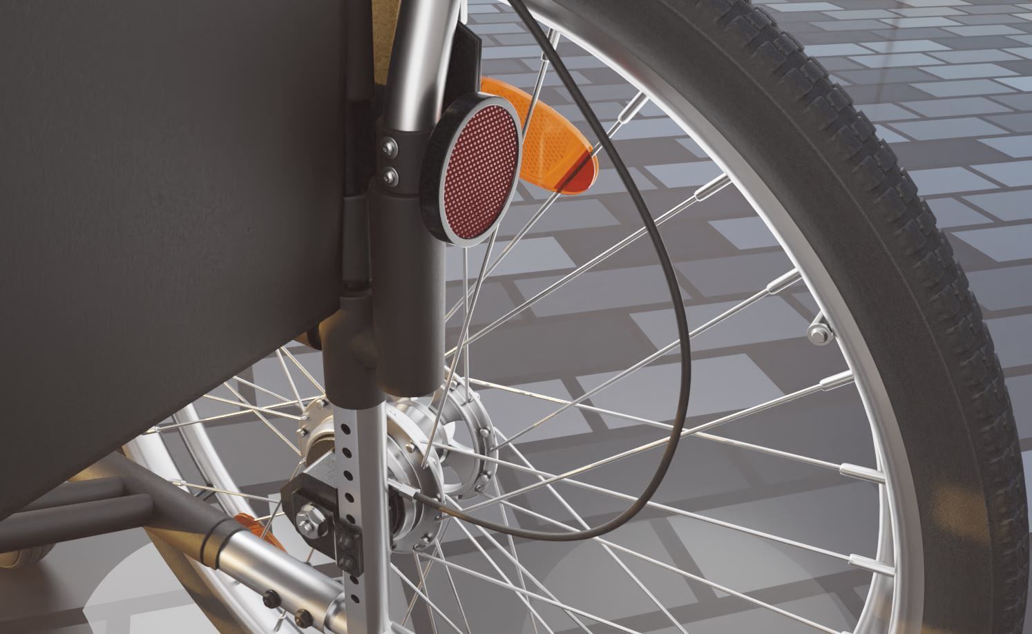 High-Poly Wheelchair with Parts and Procedural PBR Materials 3D Model Collection_21