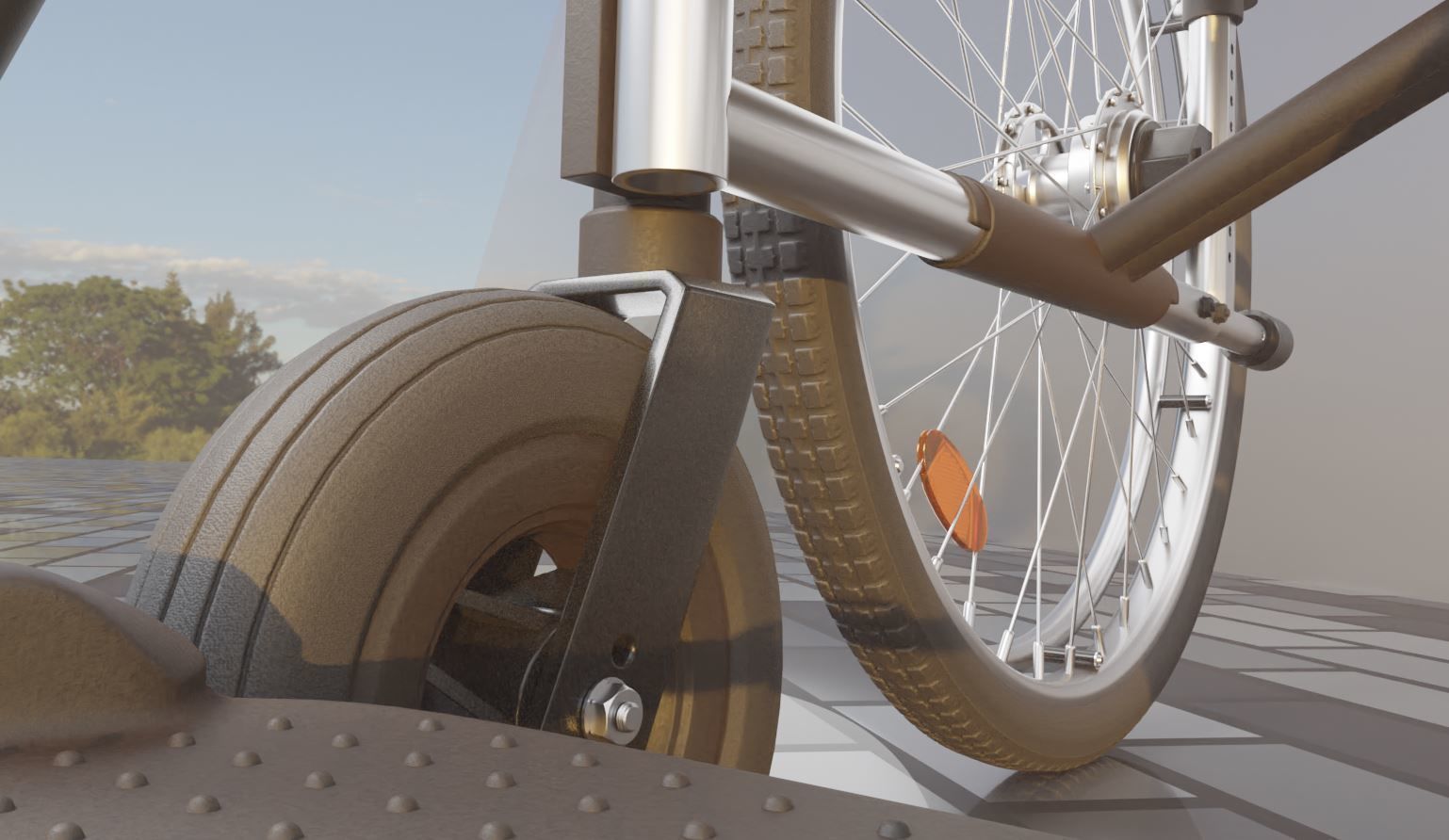 High-Poly Wheelchair with Parts and Procedural PBR Materials 3D Model Collection_18