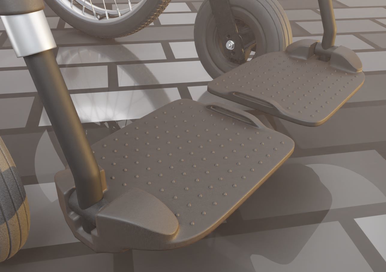 High-Poly Wheelchair with Parts and Procedural PBR Materials 3D Model Collection_26