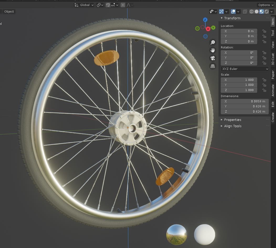 High-Poly Wheelchair with Parts and Procedural PBR Materials 3D Model Collection_43