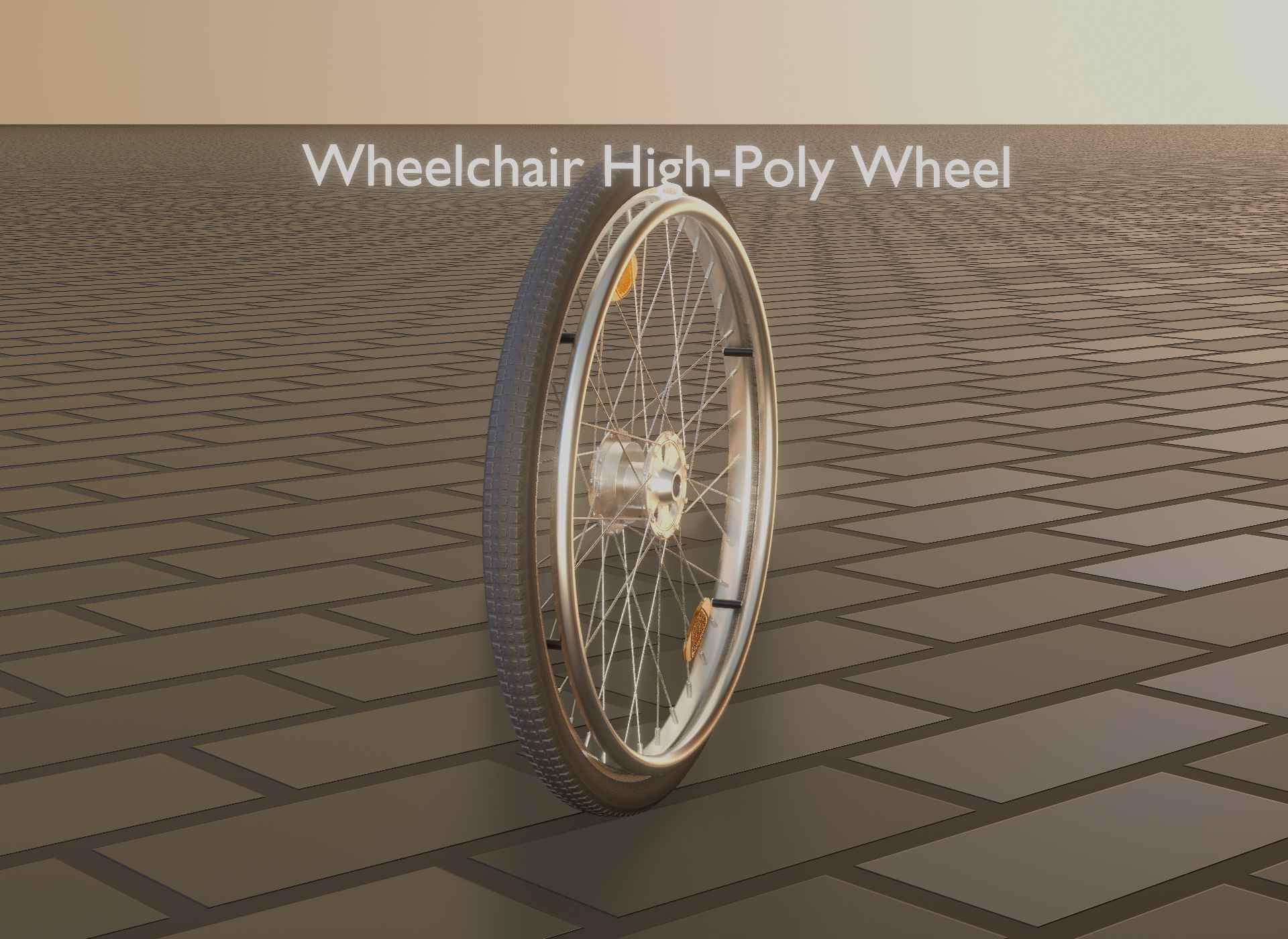 High-Poly Wheelchair with Parts and Procedural PBR Materials 3D Model Collection_47