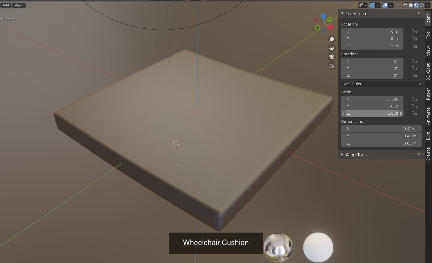High-Poly Wheelchair with Parts and Procedural PBR Materials 3D Model Collection_4