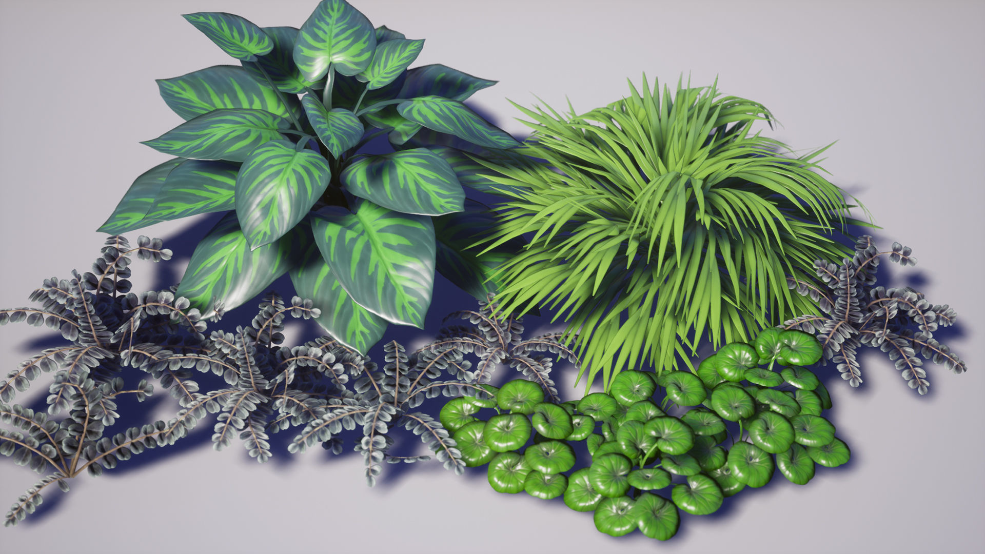 Garden Foliage Pack Low-poly 3D model_15