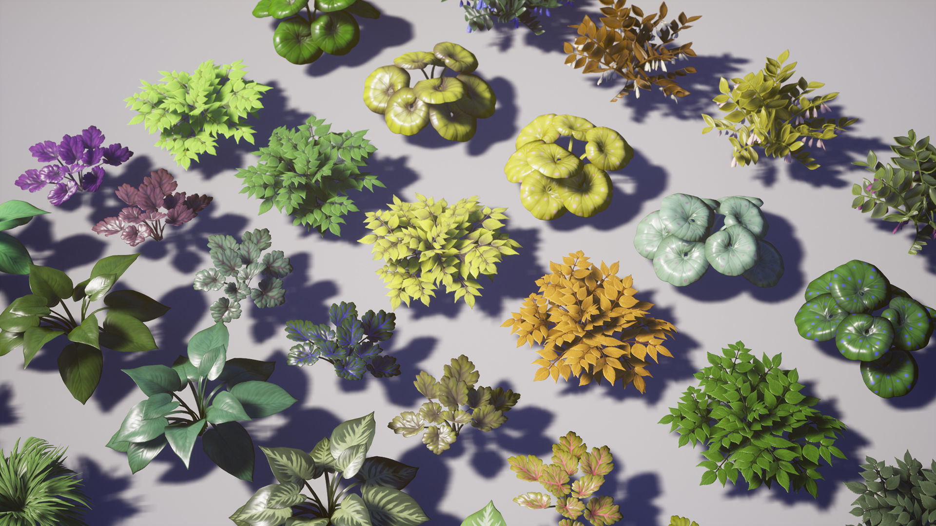 Garden Foliage Pack Low-poly 3D model_22