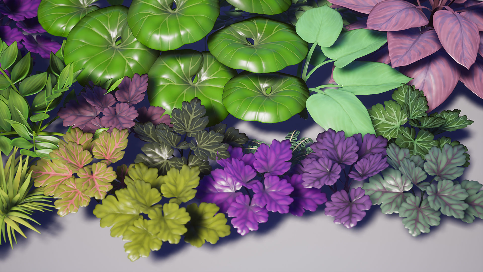 Garden Foliage Pack Low-poly 3D model_17