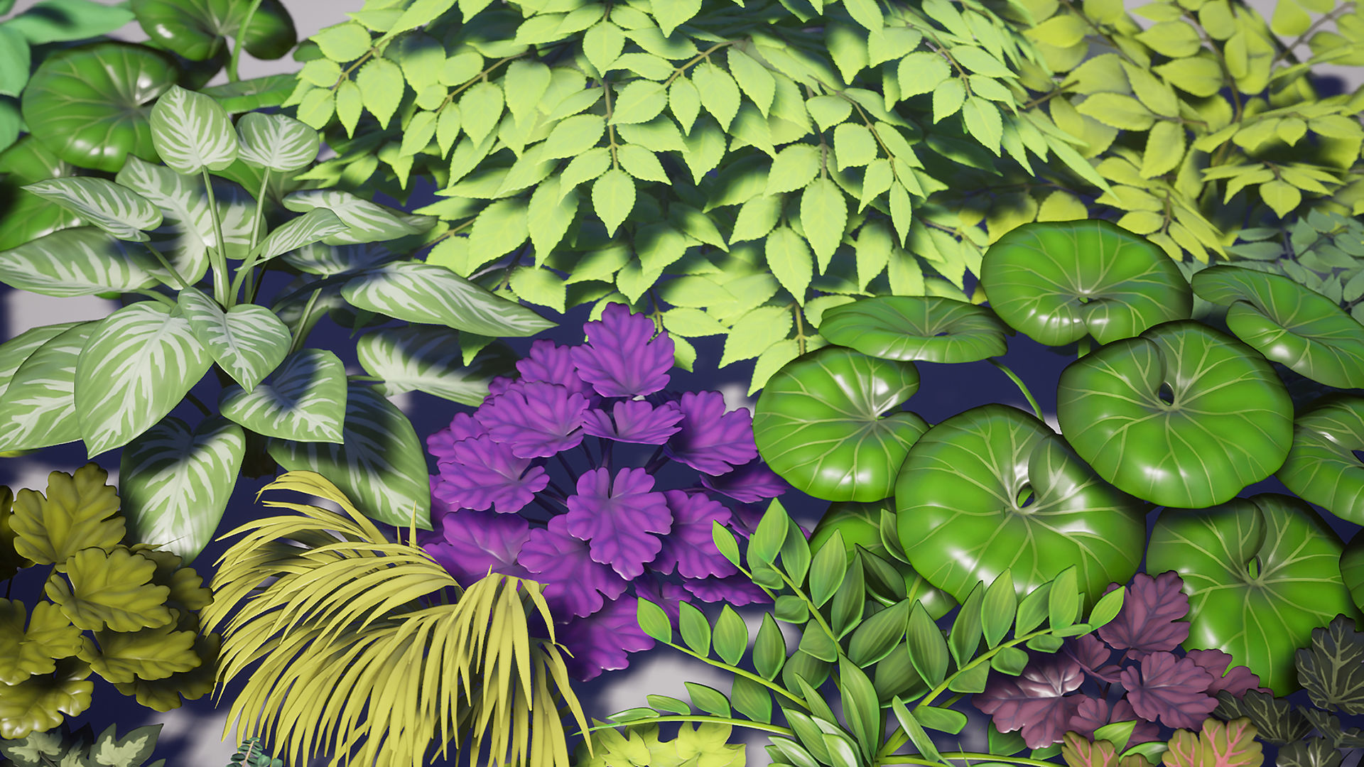 Garden Foliage Pack Low-poly 3D model_18