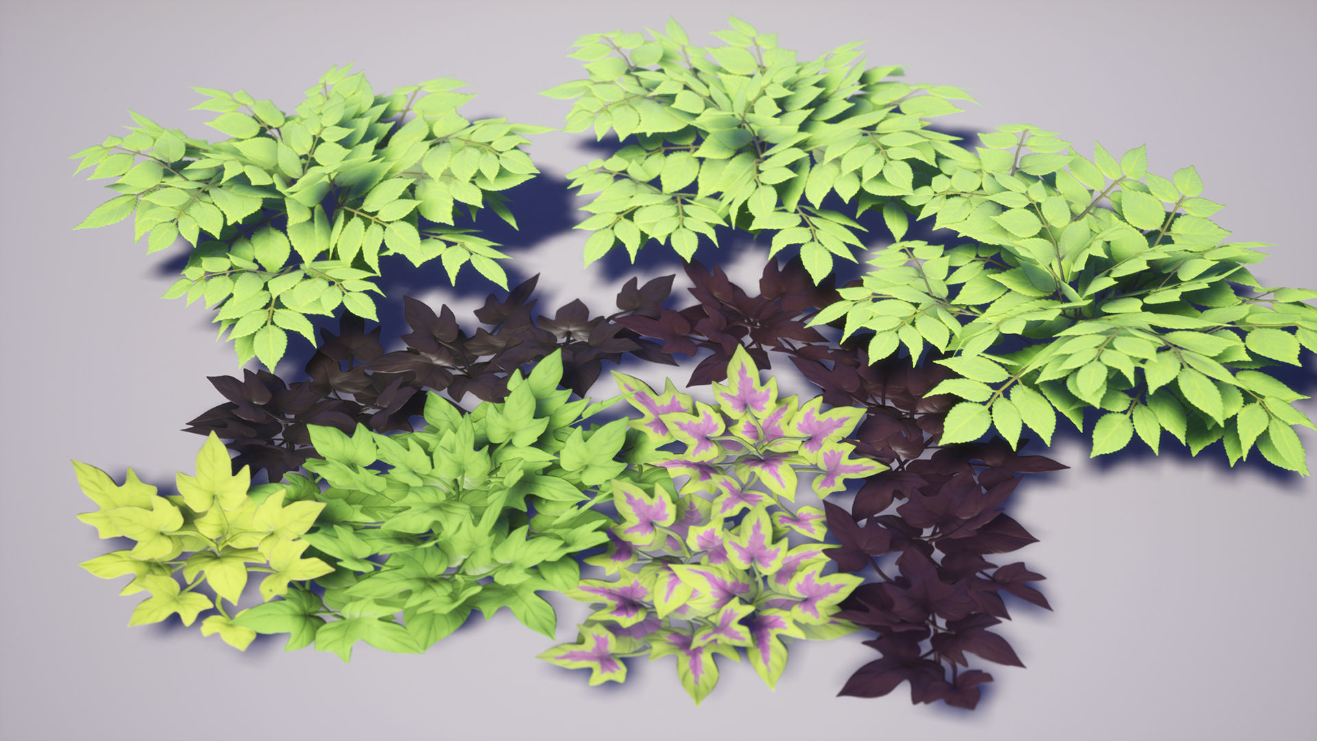 Garden Foliage Pack Low-poly 3D model_19